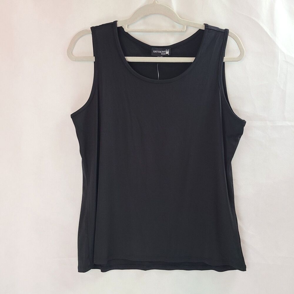New Antthony Women's (L) Black Jersey Tank Top